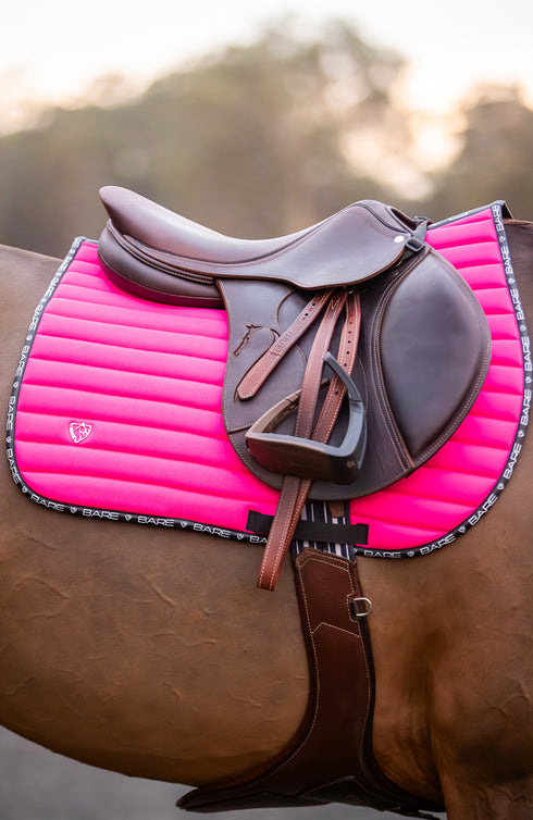 BARE Active Saddle Pad - Jump Cut - Hot Pink
